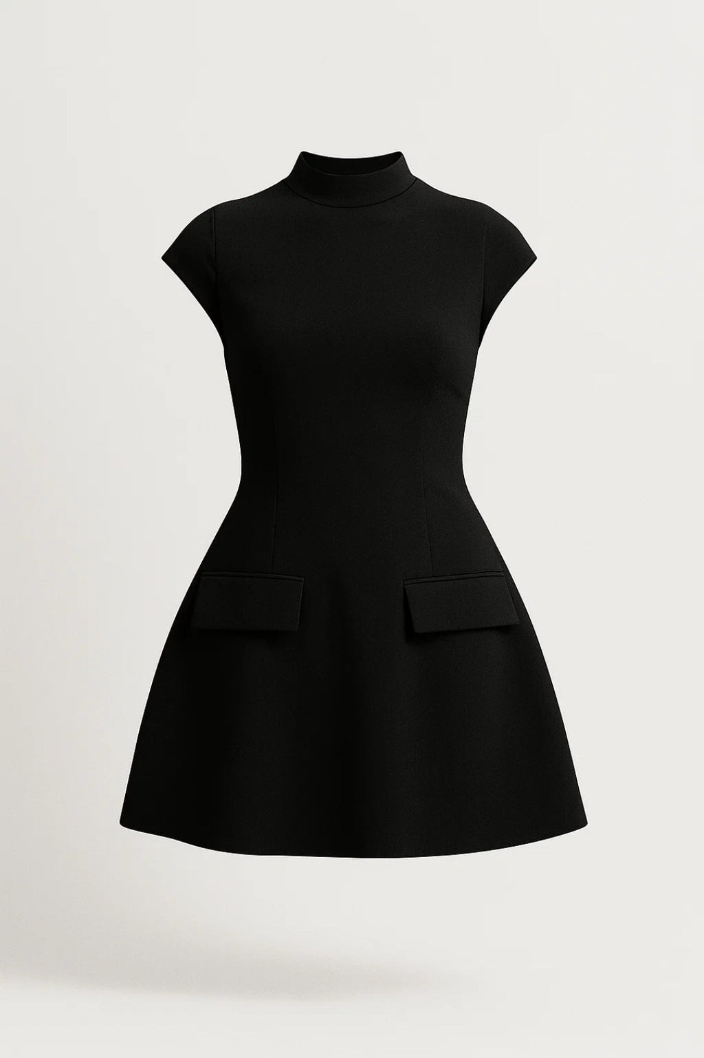 Mini Jurk Dames A-Lijn Opstaande Kraag Getailleerd Casual