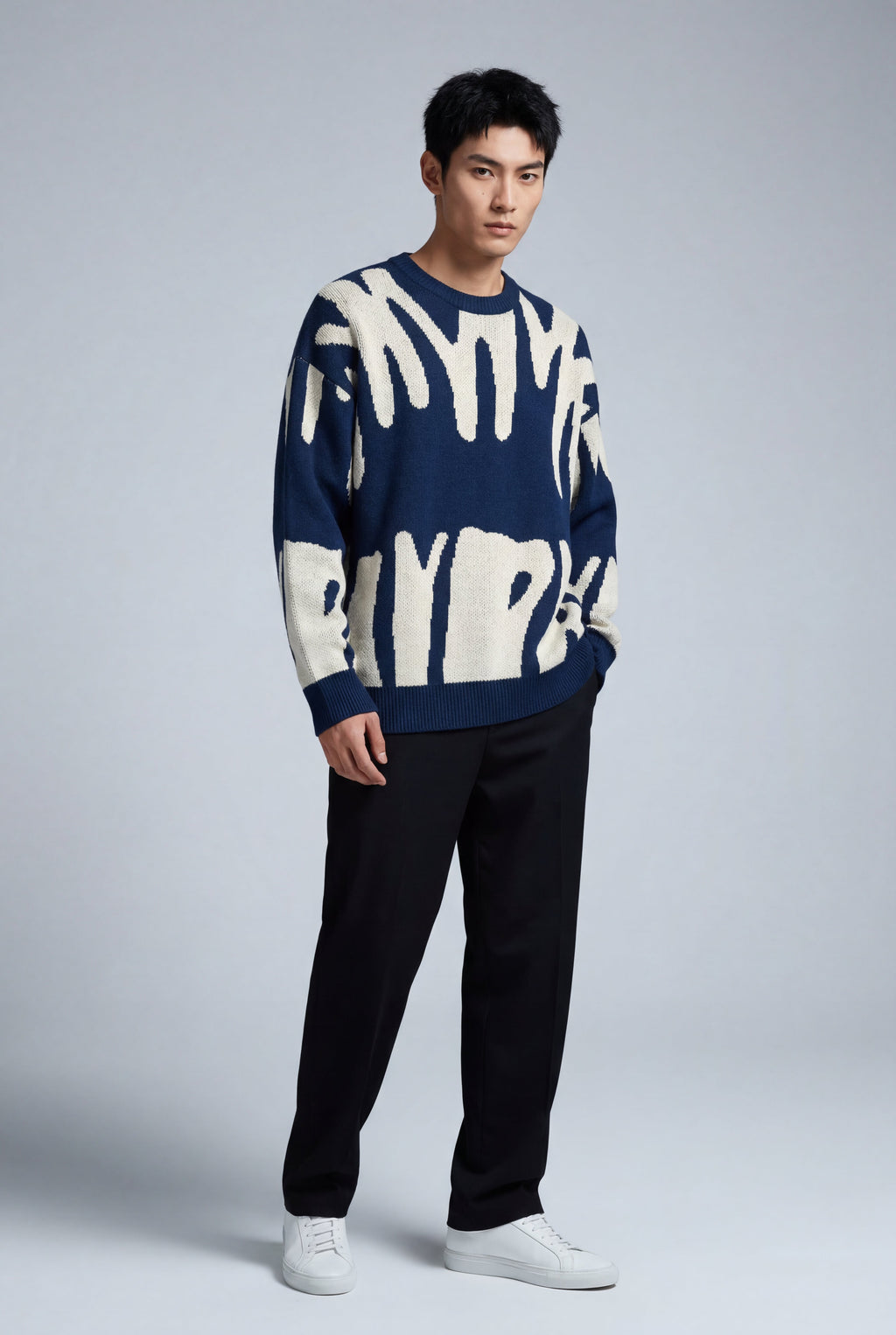 James Abstract Intarsia Jumper Luxe