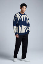 James Abstract Intarsia Jumper Luxe