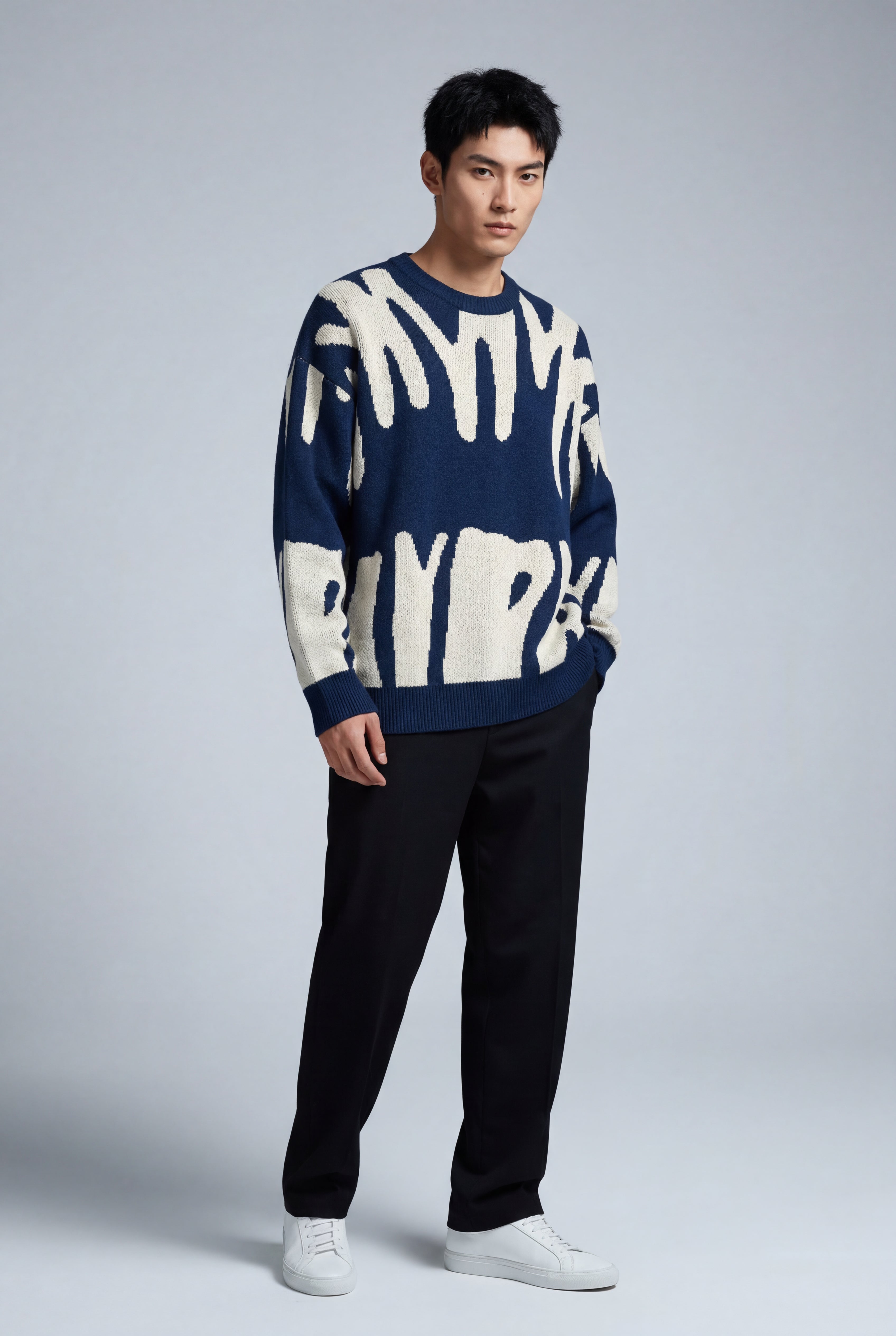 James Abstract Intarsia Jumper Luxe