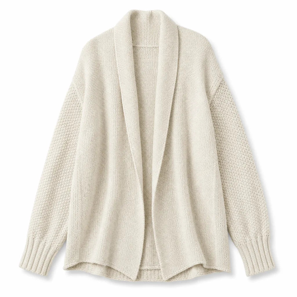 Women’s Draped Cardigan with Relaxed Fit