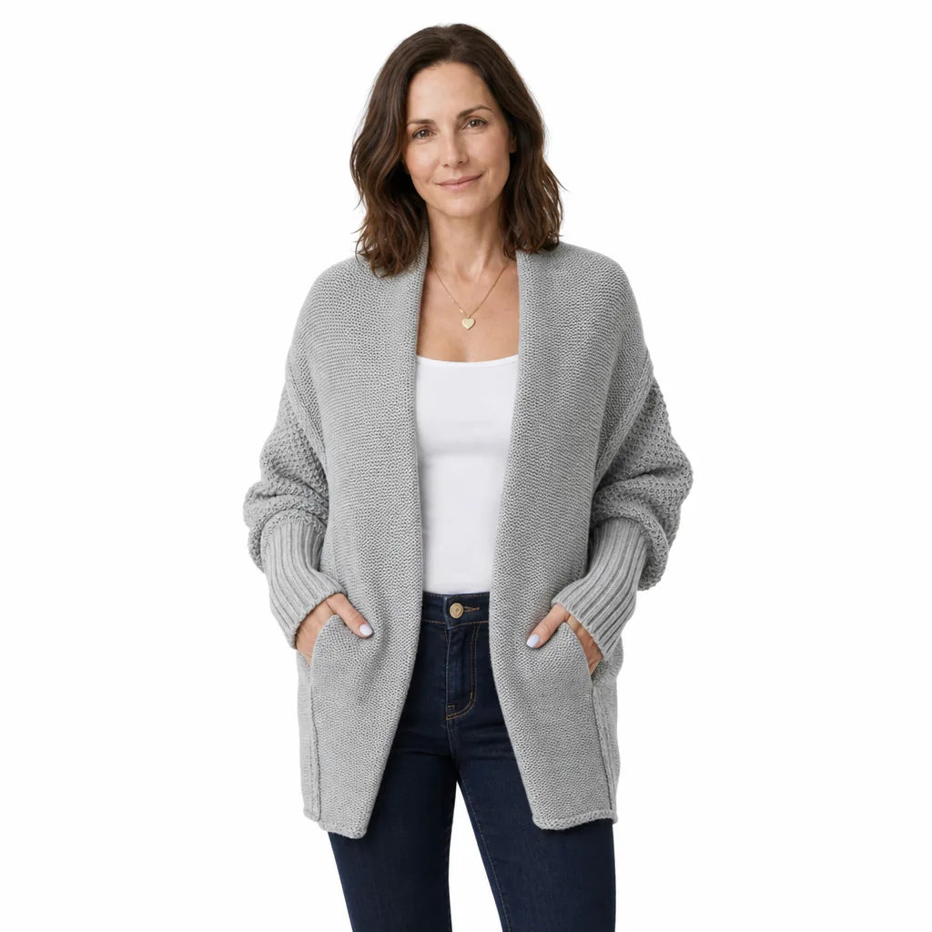 Women’s Draped Cardigan with Relaxed Fit
