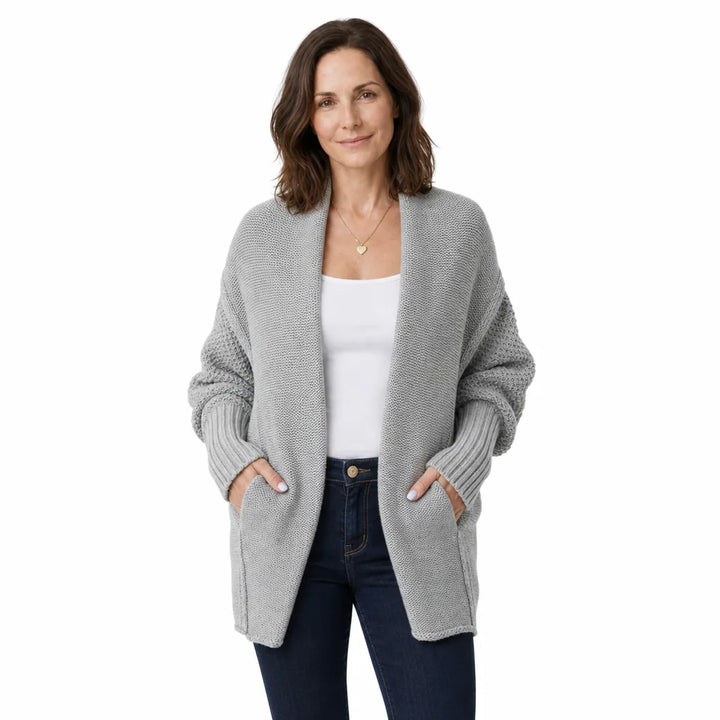 Women’s Draped Cardigan with Relaxed Fit