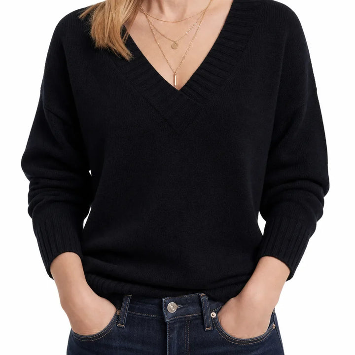 Olyvia | Womens V Neck Fall Knit Sweater