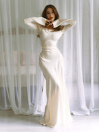Ophelia | Women's Long Sleeve Fitted Maxi Dress