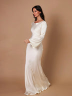 Ophelia | Women's Long Sleeve Fitted Maxi Dress
