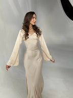 Ophelia | Women's Long Sleeve Fitted Maxi Dress