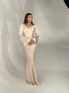 Ophelia | Women's Long Sleeve Fitted Maxi Dress