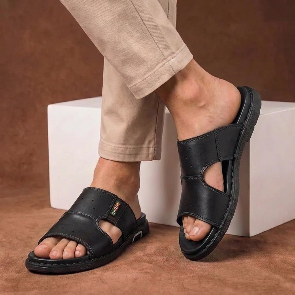 Men's Orthopedic Wide Fit Slide Sandals | Arch Support Walking Shoes