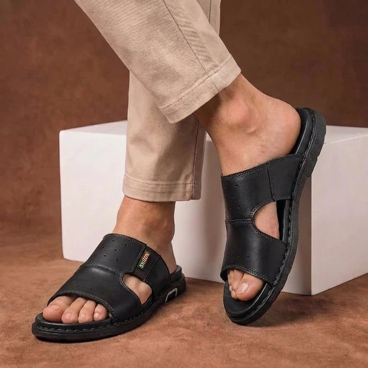 Men's Orthopedic Wide Fit Slide Sandals | Arch Support Walking Shoes