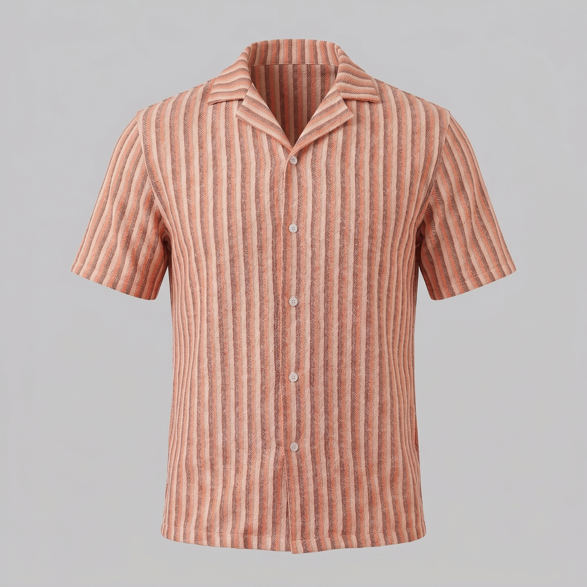 Overhemd Heren Verticale Strepen Resort Casual Zomer