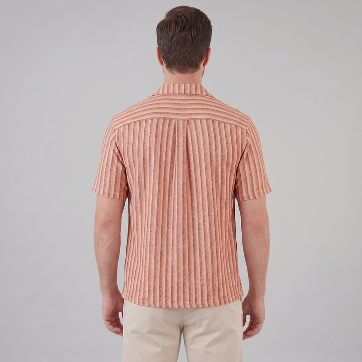 Overhemd Heren Verticale Strepen Resort Casual Men's Shirt