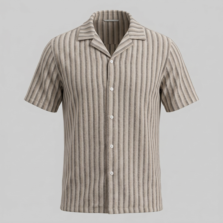Overhemd Heren Verticale Strepen Resort Casual Men's Shirt