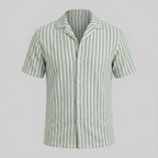Overhemd Heren Verticale Strepen Resort Casual Zomer