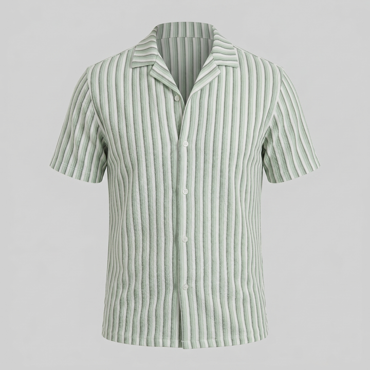 Overhemd Heren Verticale Strepen Resort Casual Men's Shirt
