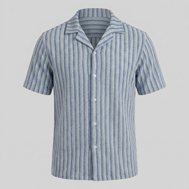 Overhemd Heren Verticale Strepen Resort Casual Men's Shirt