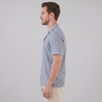 Overhemd Heren Verticale Strepen Resort Casual Zomer