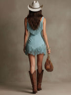 Paloma | Women's Sleeveless Fringe Mini Dress