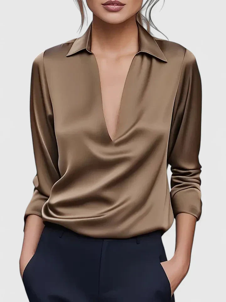 Persephone | Women's Collared Long Sleeve Blouse