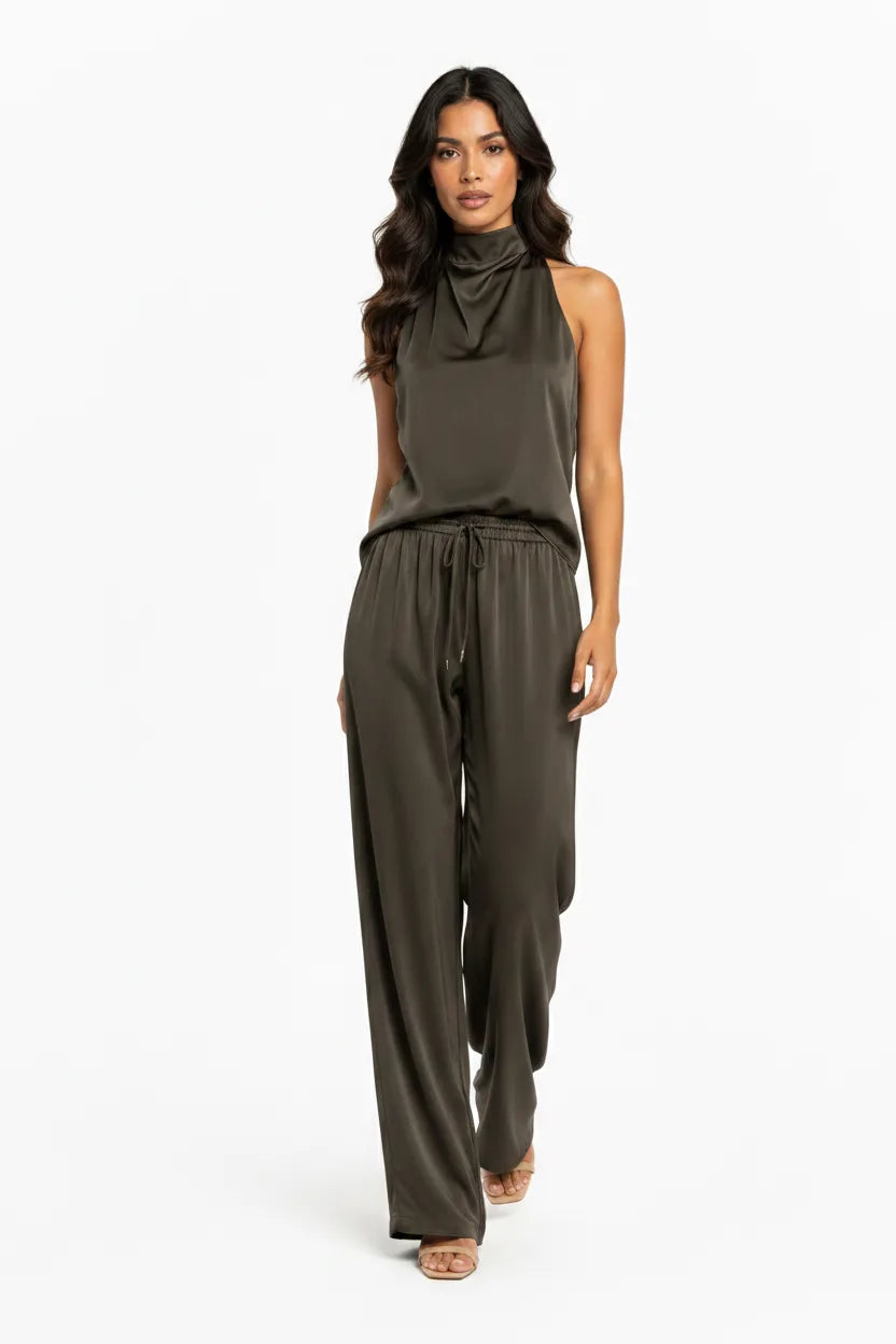 Phoebe Halter Trouser Set