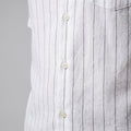 Pinstripe Camp Shirt Heren Korte Mouwen Casual Zomer