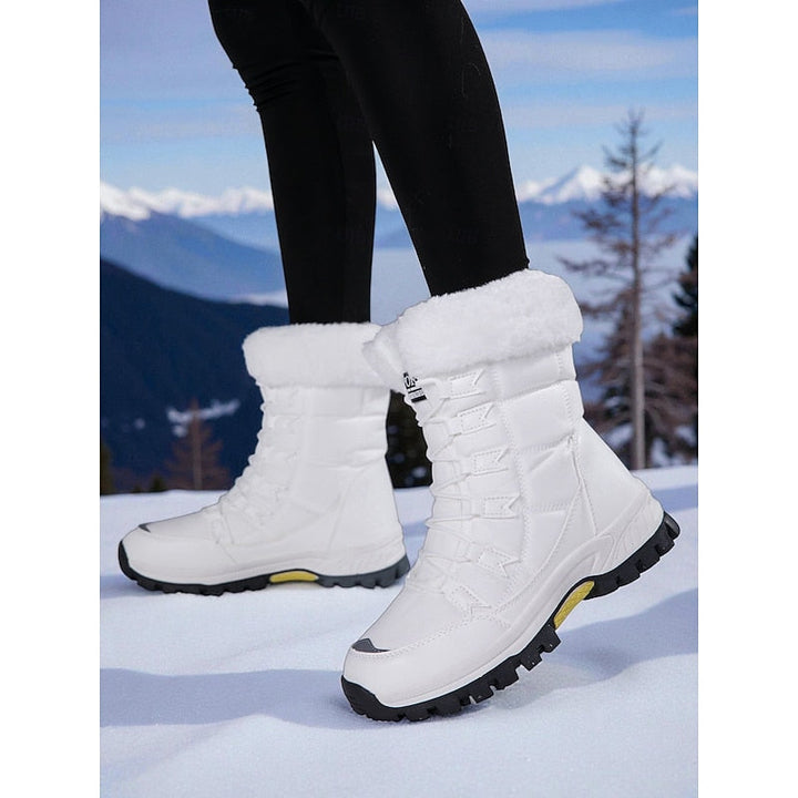 Women's Lace-Up Winter Boots with Grip Sole