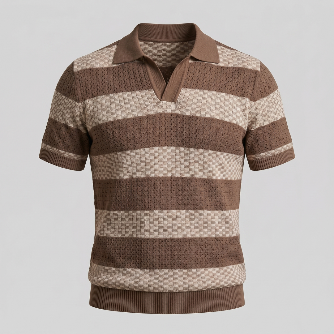 Polo Lange Mouwen Heren Smart Casual Gestreept
