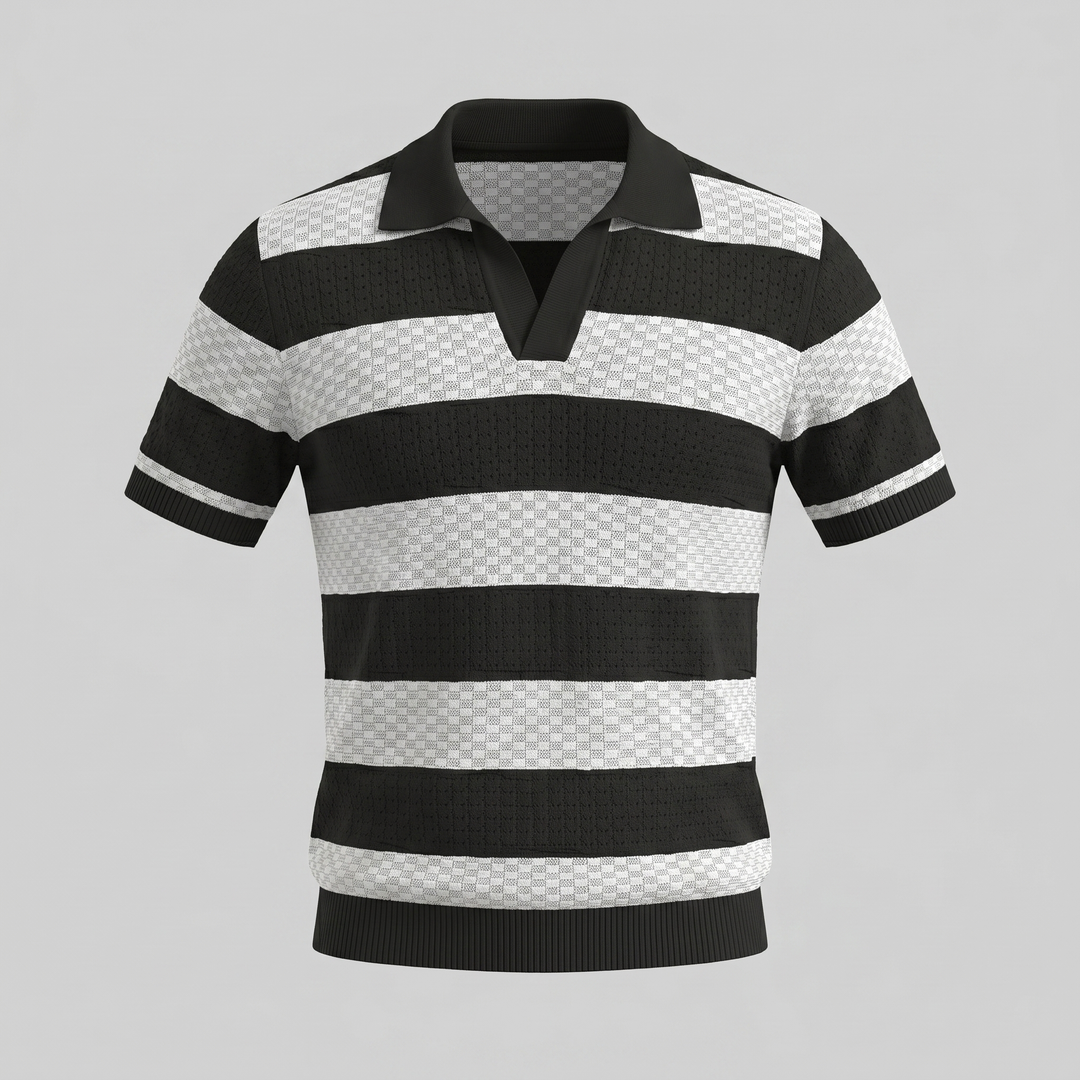 Polo Lange Mouwen Heren Smart Casual Gestreept