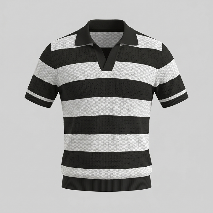 Polo Lange Mouwen Heren Smart Casual Gestreept