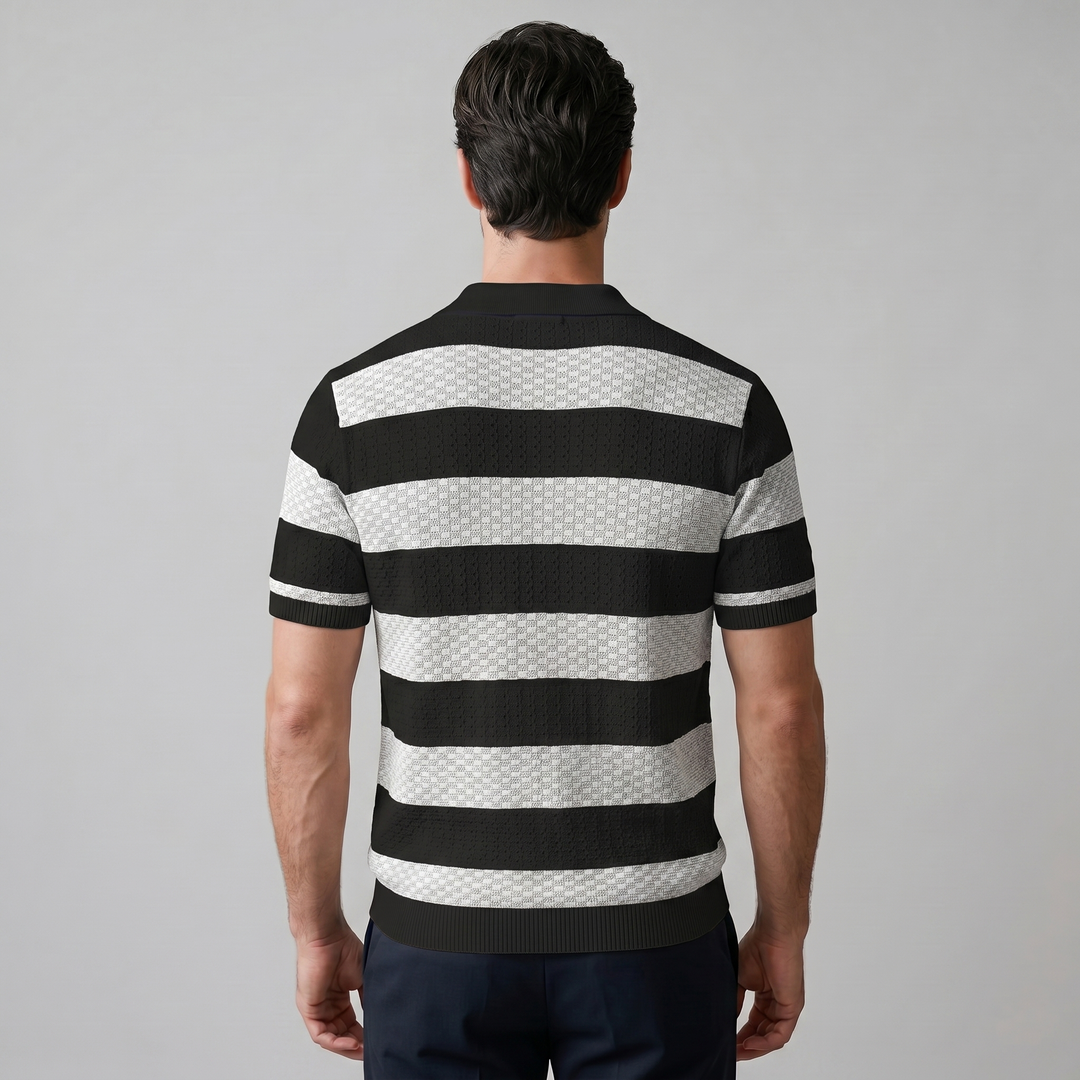 Polo Lange Mouwen Heren Smart Casual Gestreept