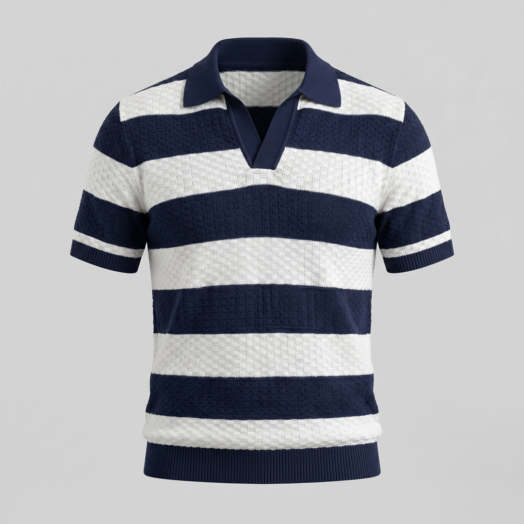 Polo Lange Mouwen Heren Smart Casual Gestreept