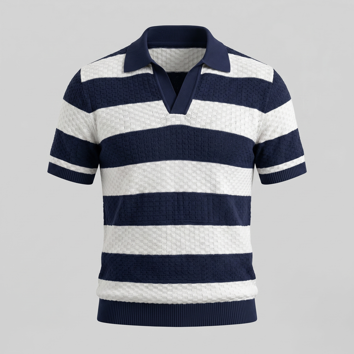 Polo Lange Mouwen Heren Smart Casual Gestreept