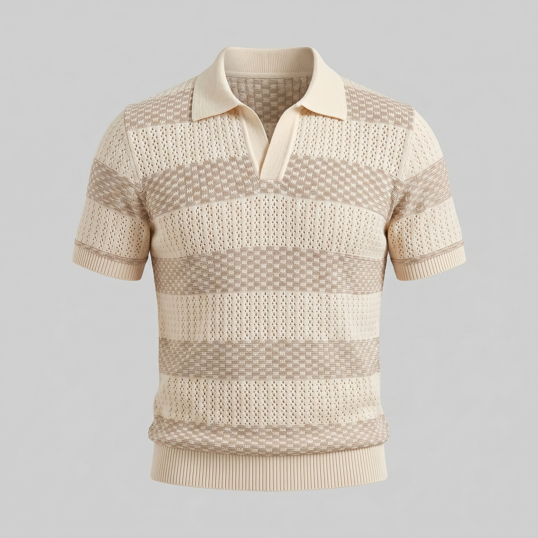 Polo Lange Mouwen Heren Smart Casual Gestreept