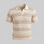 Polo Lange Mouwen Heren Smart Casual Gestreept