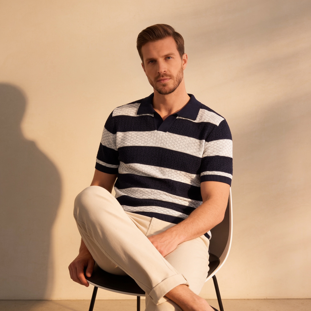 Men's Casual Short Sleeve Shirt - Lightweight Summer Button-Down