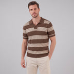 Poloshirt Heren Gebreide Textuur Lange Mouwen Casual Zomer