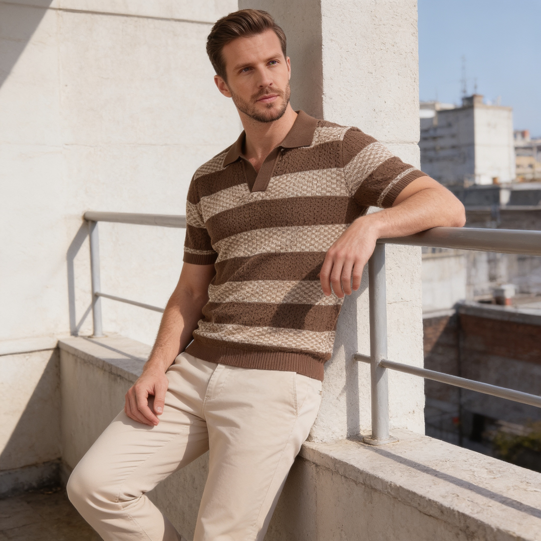 Men's Casual Short Sleeve Shirt - Lightweight Summer Button-Down