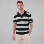 Poloshirt Heren Gebreide Textuur Lange Mouwen Casual Zomer