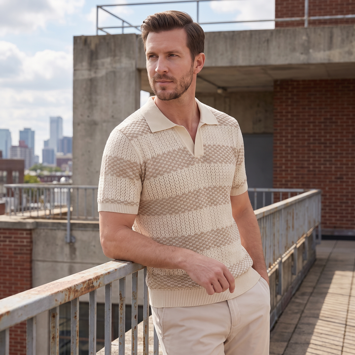 Men's Casual Short Sleeve Shirt - Lightweight Summer Button-Down