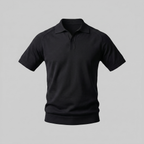 Men's Polo Shirt Open Collar Fine Knit Casual Summer