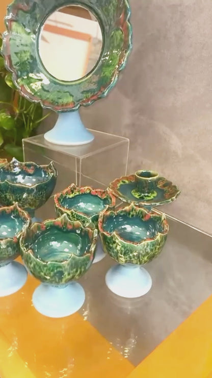 Glazed Blue Haftseen (Nowruz) Set