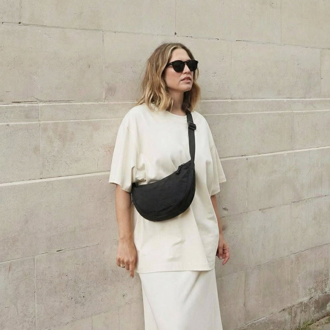 Nylon Shoulder Bag with Adjustable Strap