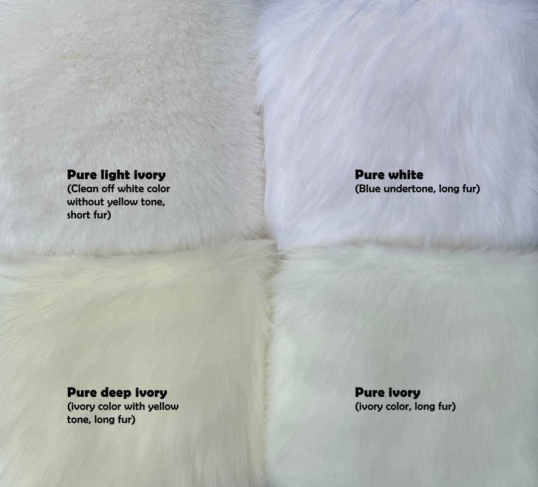 Ivory Faux Fur Wrap with Darker Tips - Elegant Bridal Shawl
