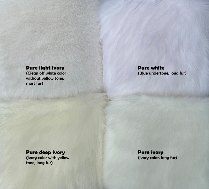 Ivory Faux Fur Wrap with Darker Tips - Elegant Bridal Shawl