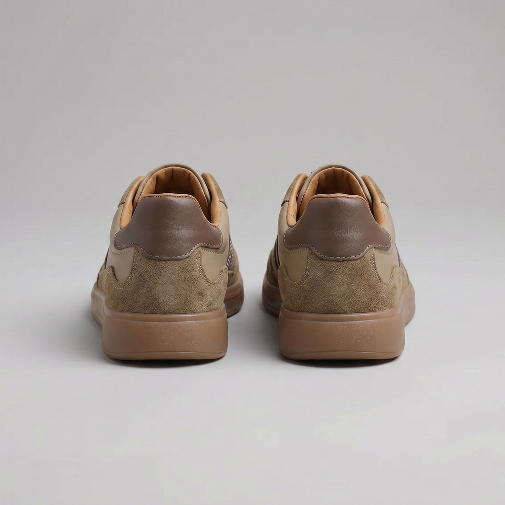 Retro Sneakers Heren Leer Casual Zomer