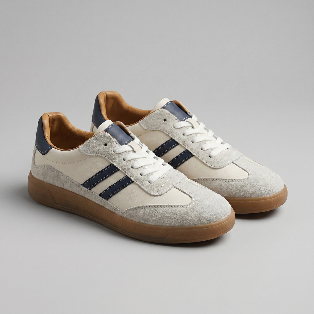 Retro Sneakers Heren Leer Casual Zomer
