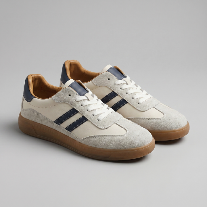 Retro Sneakers Heren Leer Casual Zomer
