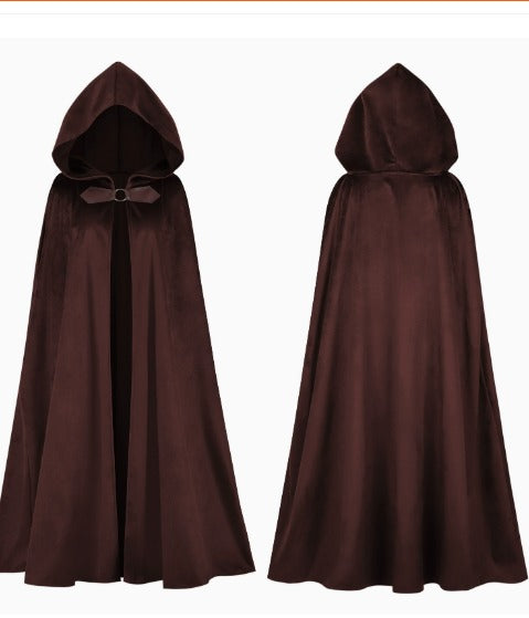 Men’s/Women’s Thick Hooded Cloak Coat – Warm Halloween Cape