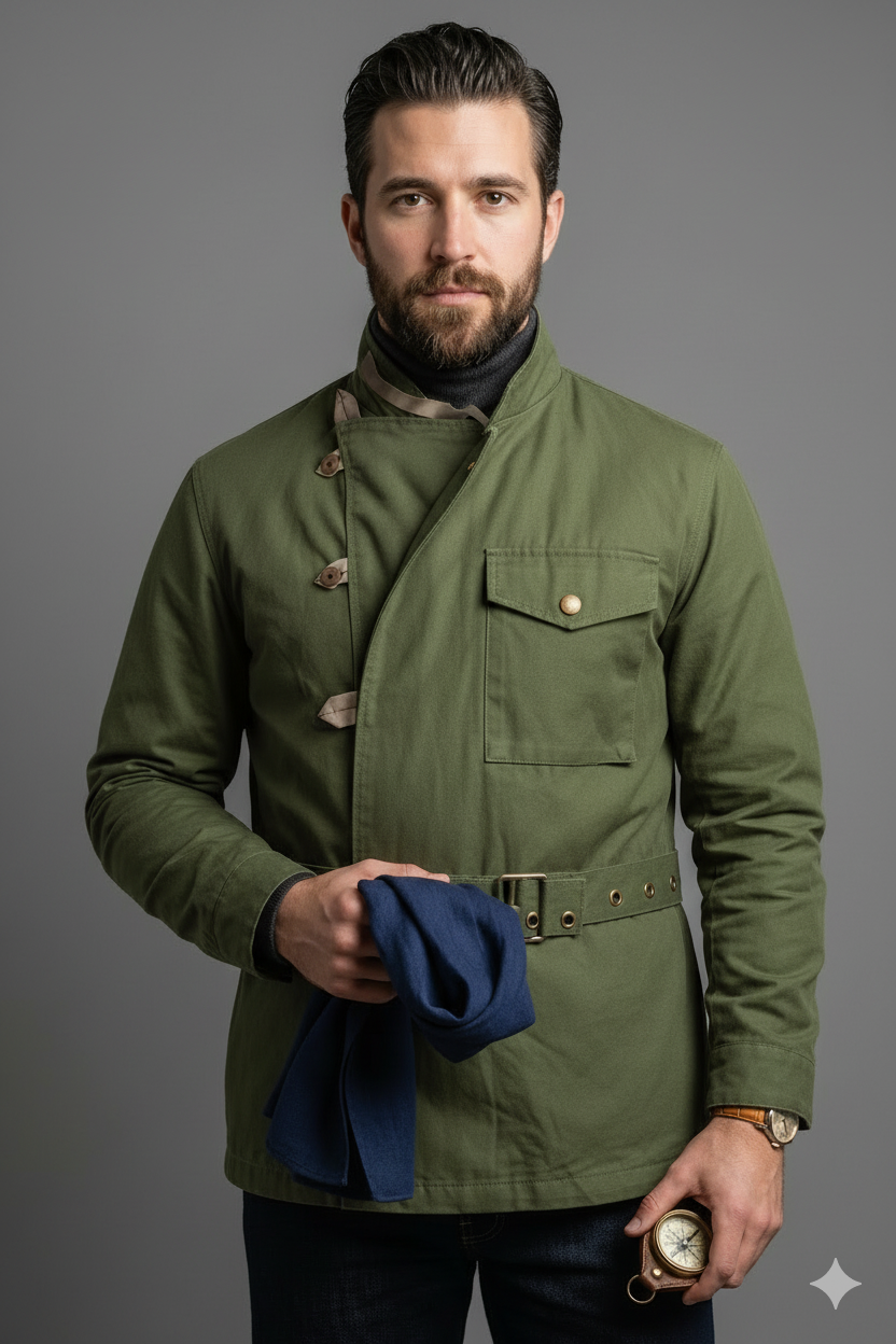 16oz Waxed Canvas Moto Jacket Men