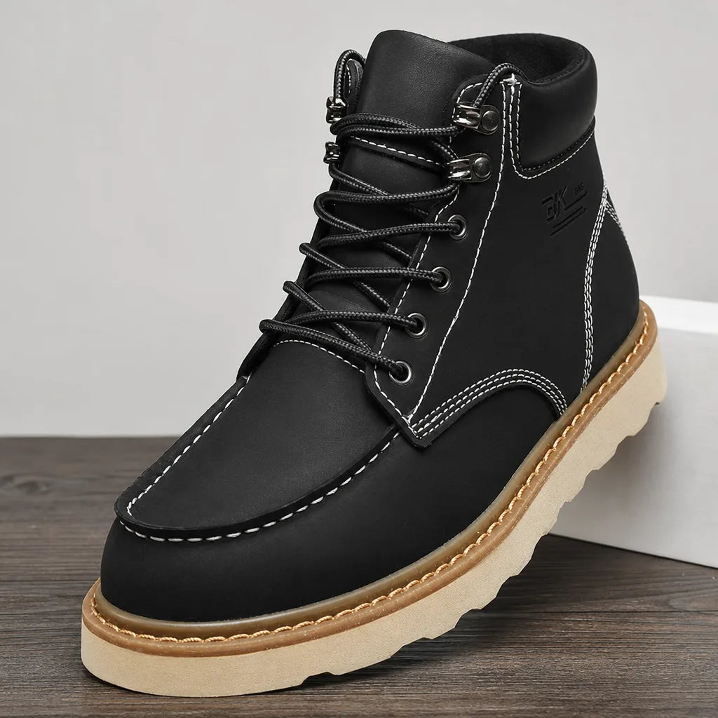 Men's Fall Moc-Toe Boots - Roarke Gum Sole Leather Ankle Boot